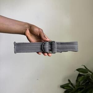 Vintage grunge canvas grommet‎ grey skater belt